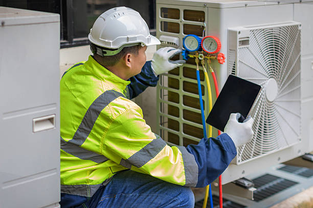 Professional Hvac Installation technician working in Pine Island, NY